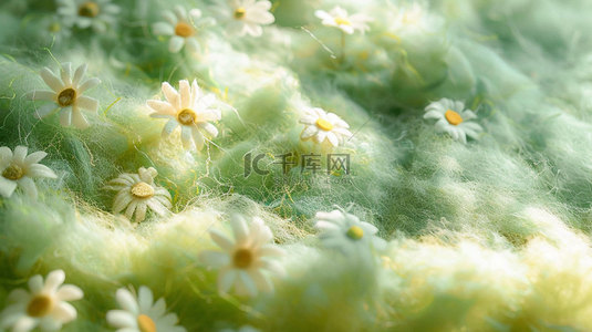 绒毛花朵背景图片_针织花朵绒毛合成创意素材背景