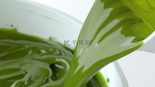 绿色液体倾倒合成创意素材背景