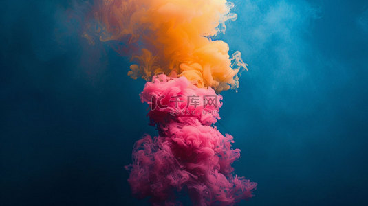 彩色烟雾粉末合成创意素材背景