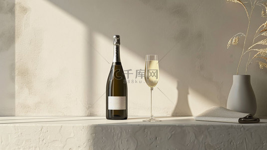 烫银素材背景图片_酒杯香槟优雅合成创意素材背景