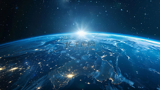 星空合成背景图片_星球地球星空合成创意素材背景