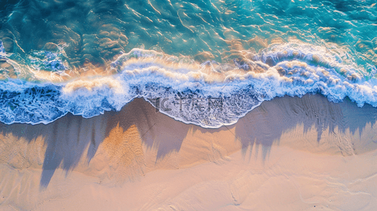 夏季海边沙滩海浪休闲背景