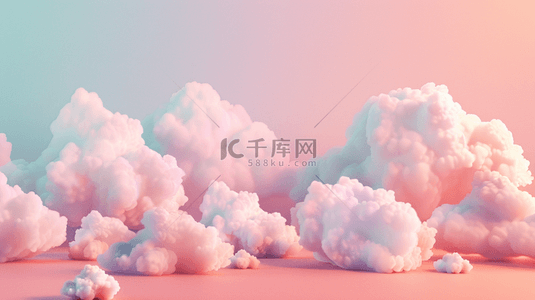 粉色创意唯美背景图片_粉色云朵唯美合成创意素材背景