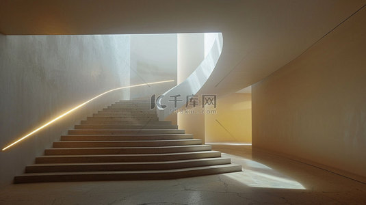 阶梯空间背景图片_阶梯空间灯光合成创意素材背景