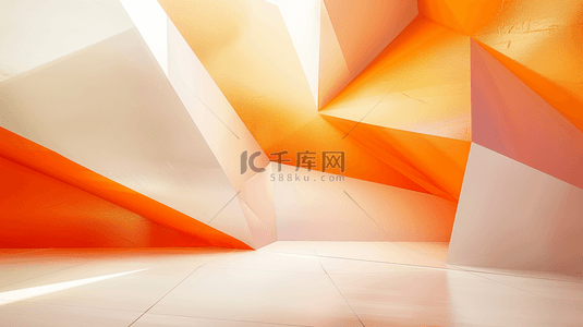 质感纹理白色背景图片_白橘色质感纹理几何图形商务的背景