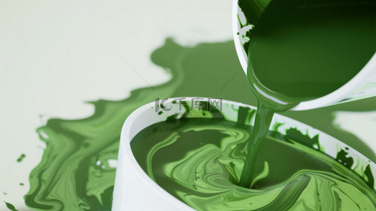 倾倒的酒杯背景图片_绿色液体倾倒合成创意素材背景