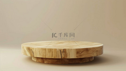 木质背景素材背景图片_展台木质绿植合成创意素材背景