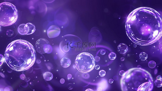 创意紫色背景图片_紫色泡泡大量合成创意素材背景
