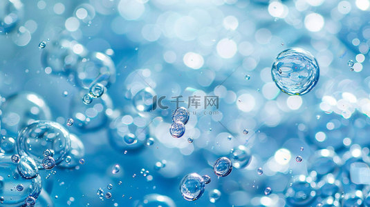 水泡背景图片_水泡分子清澈合成创意素材背景