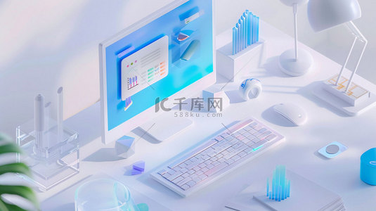 tiktok图表背景图片_数据图表模型合成创意素材背景