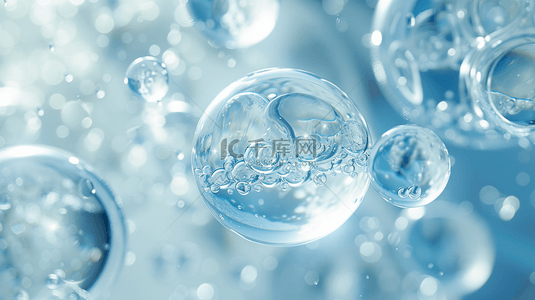 水珠气泡透明合成创意素材背景