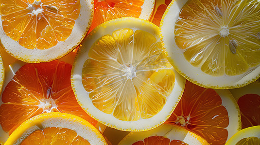 香橙摄影照片_香橙柠檬西柚切片图片
