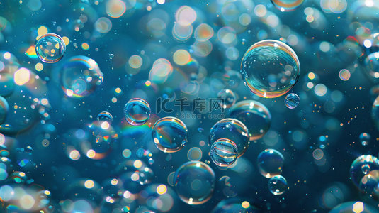 彩色泡泡透明合成创意素材背景