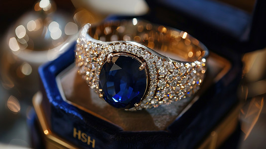 手镯蓝宝石钻石首饰图片