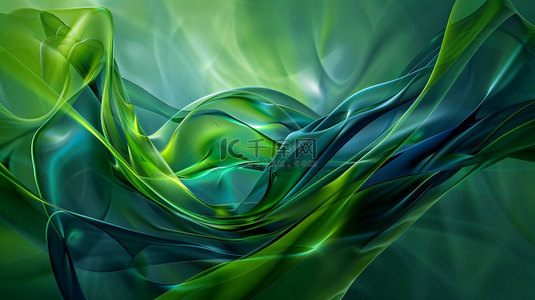 波纹层次绿色合成创意素材背景