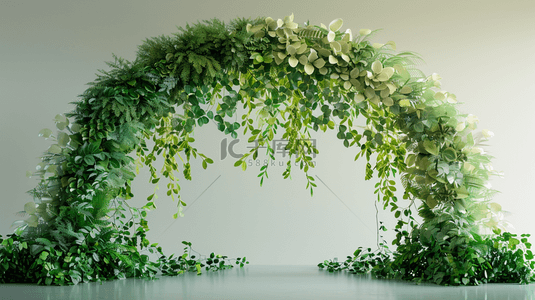边框装饰叶子背景图片_绿色植物叶子装饰边框背景
