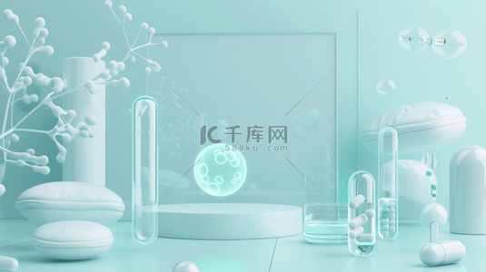 药品胶囊背景图片_胶囊药盒药品合成创意素材背景