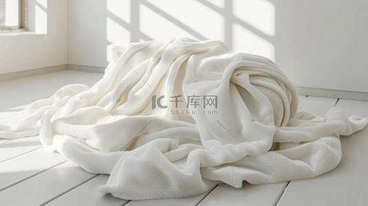 毛巾更换指示牌背景图片_纯白毛巾褶皱合成创意素材背景