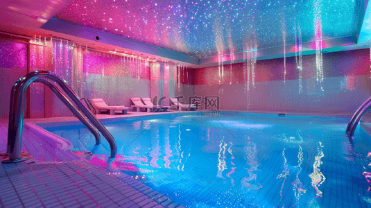 运动背景图片_室内泳池水面微光粼粼的背景
