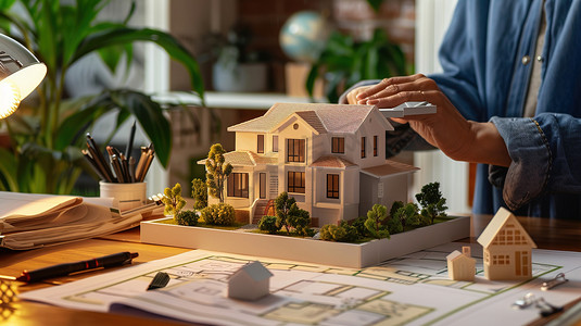 制作现代化别墅模型图片