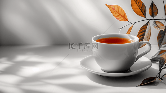 茶创意背景图片_茶具茶朴素合成创意素材背景