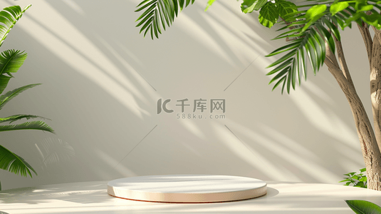 水果台子圖背景图片_简约时尚现代室内阳光照射盆景植物的背景