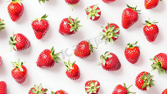 新鲜粉花色荷花摄影照片_新鲜美味的水果草莓44