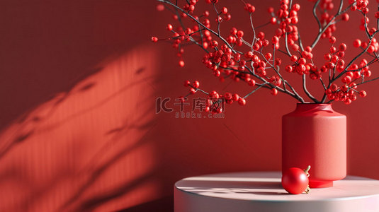 树创意背景背景图片_红色礼盒树合成创意素材背景