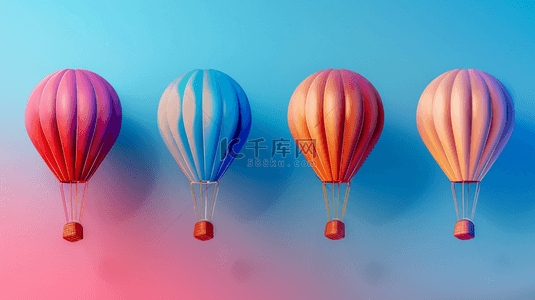 彩色的气球背景图片_空中的彩色氢气球背景