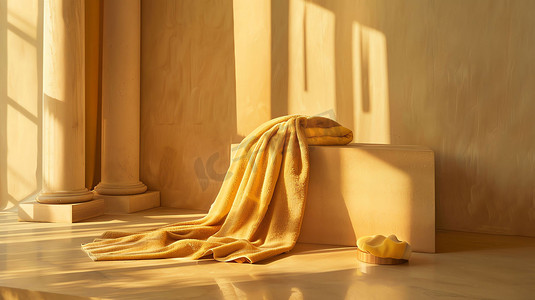 室内桌子毛巾阳光摄影照片