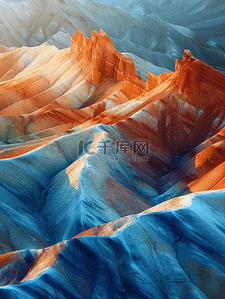 彩色沙砾山岩山脉背景