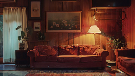 复古简朴客厅风格摄影照片