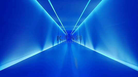 射线光背景背景图片_蓝色空间光线光束走廊射线的背景
