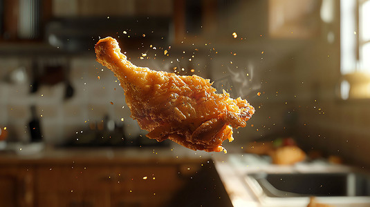 美味炸鸡鸡腿荤菜摄影照片