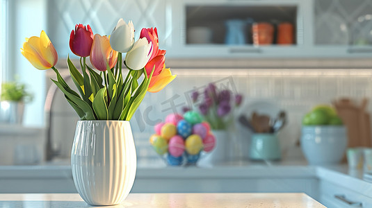 房间阳光花朵花瓶的摄影高清摄影图