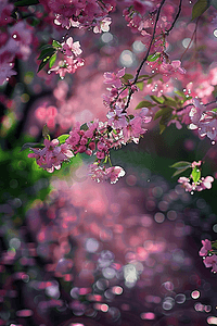 樱花照片夏天摄影图盛开