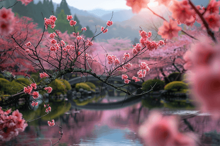 写真摄影图樱花微距风景