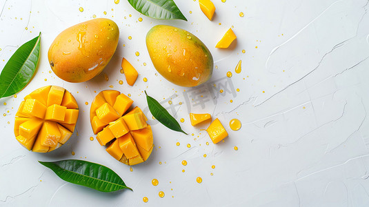 美味芒果多汁水果摄影照片