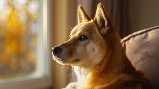 一只可爱的秋田犬图片