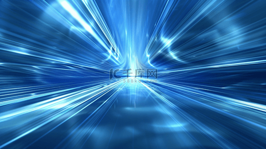 空间隧道背景图片_蓝色空间光线光束走廊射线的背景