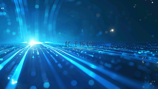 蓝色科技星光光线隧道的背景