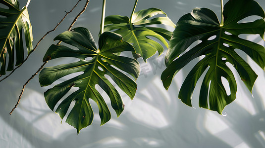绿色纹理树叶的摄影摄影图