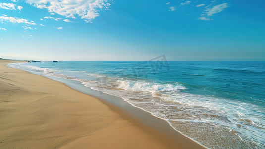 夏天海边沙滩的摄影高清图片