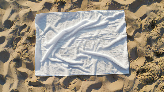 阳光沙滩摄影照片_沙滩海浪阳光浴巾摄影照片