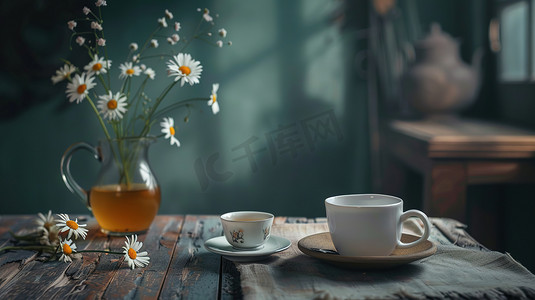 中式精致茶水茶具的摄影高清图片