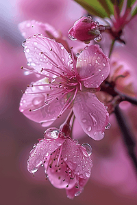 质感摄影照片_摄影图自然盛开樱花花草写实