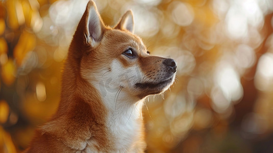 秋摄影照片_一只可爱的秋田犬图片