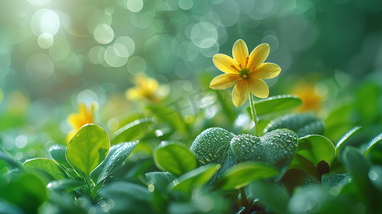 夏天摄影照片_夏日里草丛中的小雏菊图片
