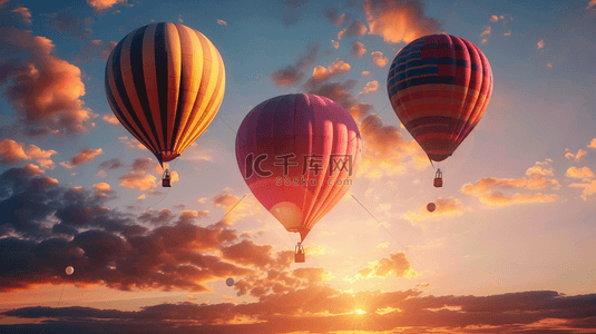 气球束背景图片_空中的彩色氢气球背景
