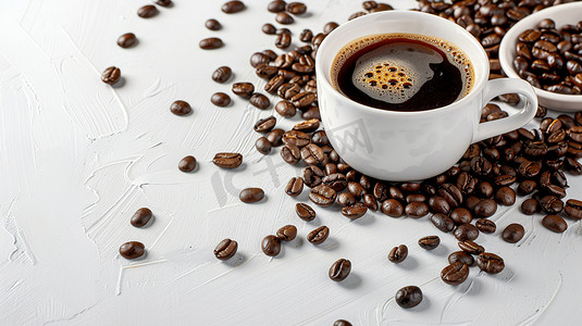 精致美式咖啡的摄影摄影照片
